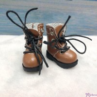 SHP002BRN 1/6 Bjd Neo Blythe Lati Doll Shoes Boots Brown